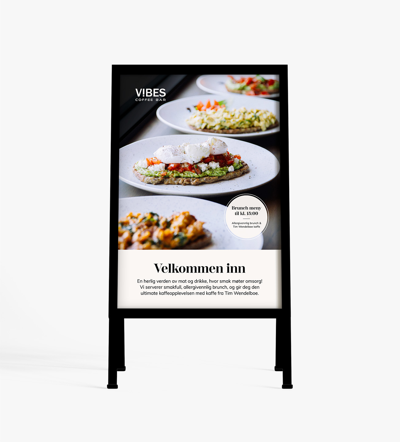 Mockup av gatebukk - kaffebar